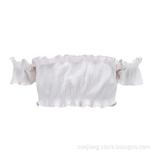 Women Short Summer Off Shoulder Crop Top